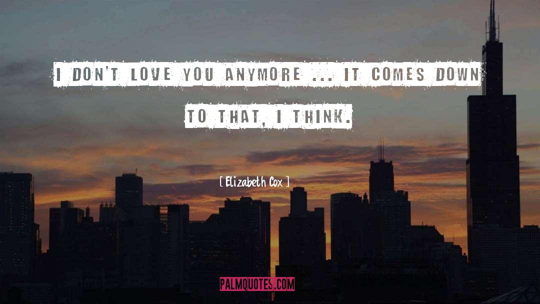 Don 27t Love You Anymore quotes by Elizabeth Cox