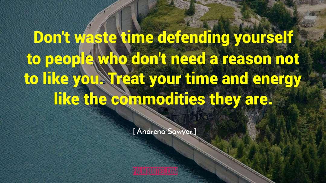 Don 27t Waste Your Time quotes by Andrena Sawyer