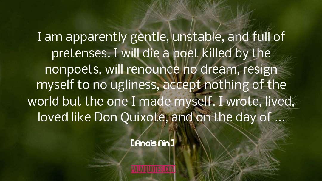Don Quixote quotes by Anais Nin