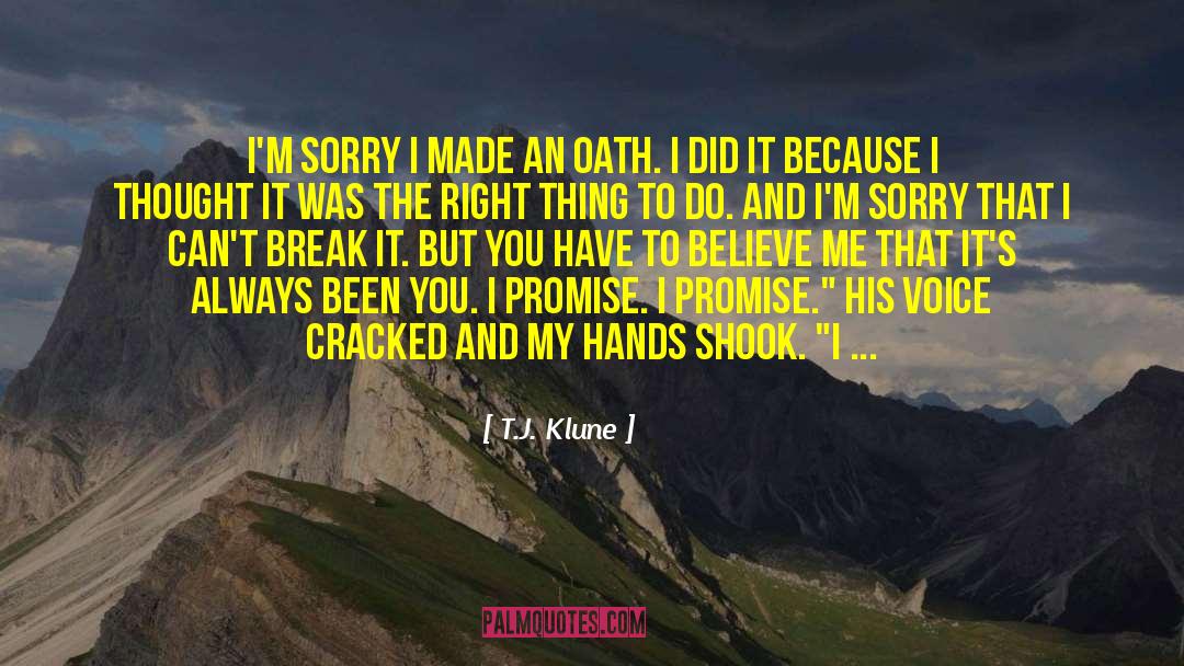 Don T Promise Me Anything quotes by T.J. Klune