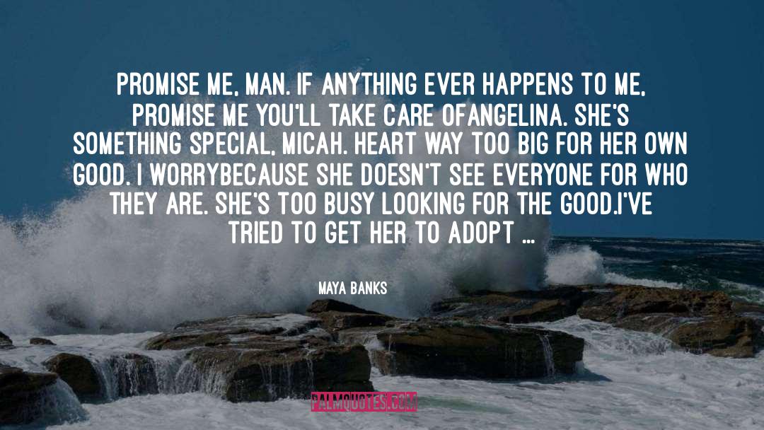 Don T Promise Me Anything quotes by Maya Banks