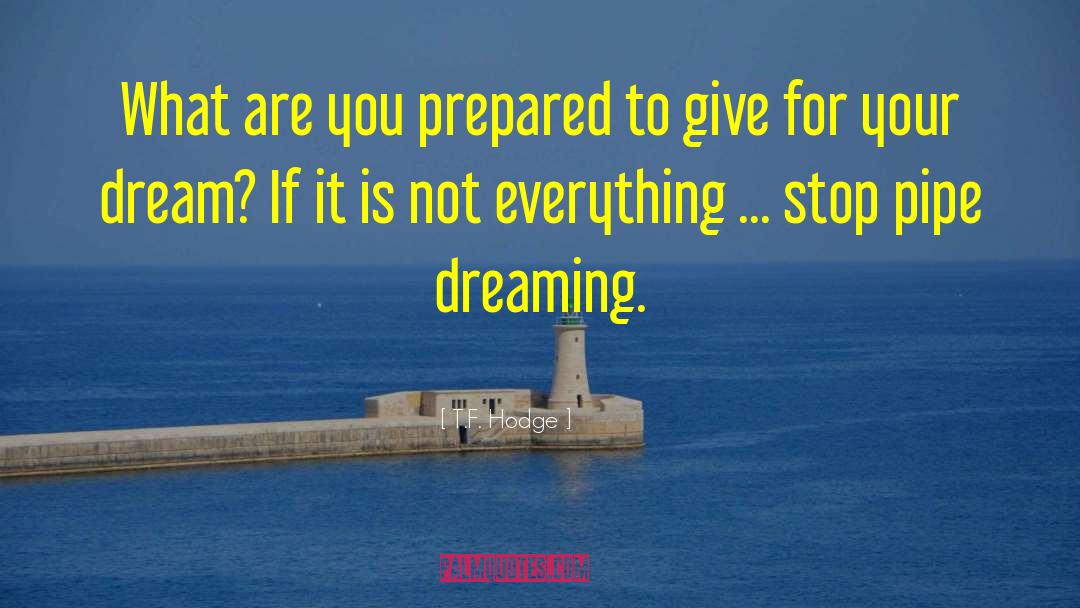 Don T Stop Dreaming quotes by T.F. Hodge