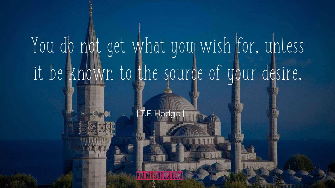 Don T You Wish quotes by T.F. Hodge