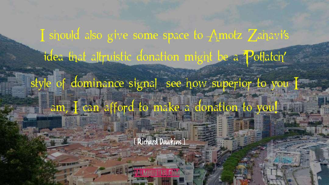 Donation quotes by Richard Dawkins