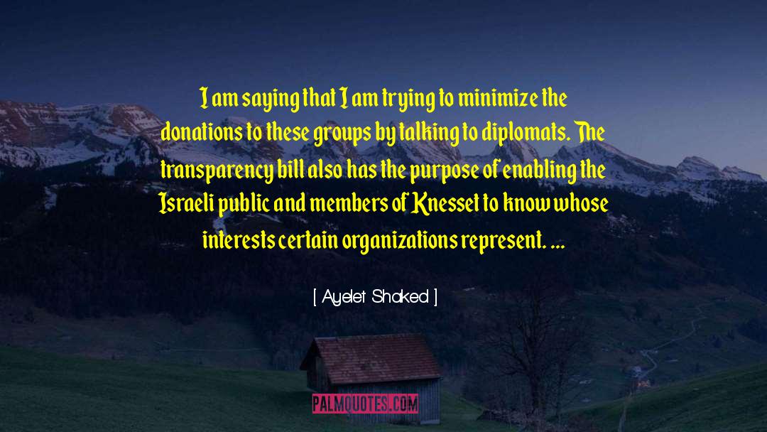 Donation quotes by Ayelet Shaked