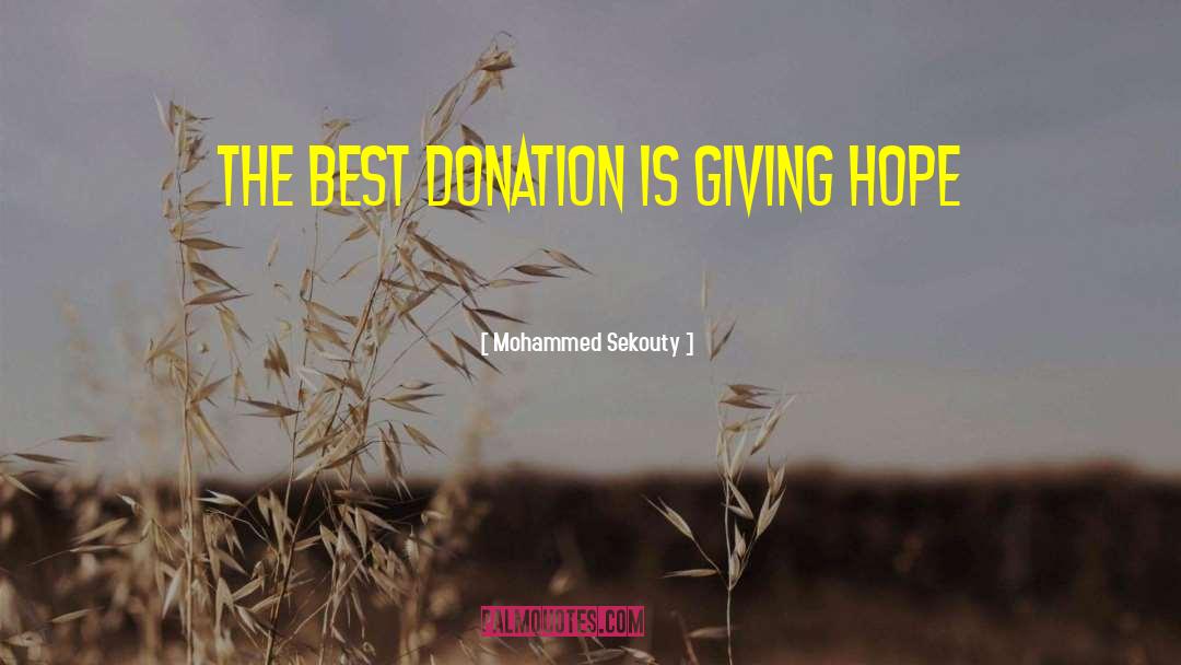 Donation quotes by Mohammed Sekouty