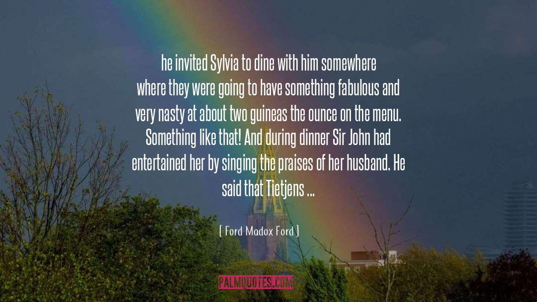 Donnas Menu quotes by Ford Madox Ford