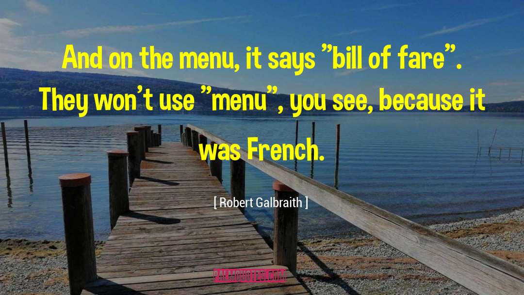 Donnas Menu quotes by Robert Galbraith