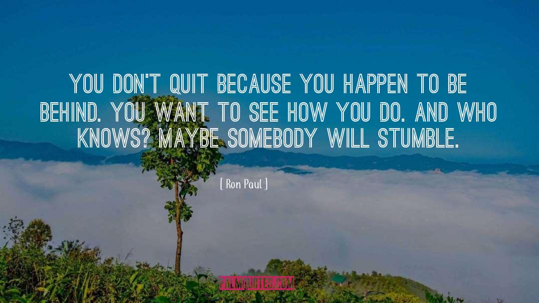 Dont Quit quotes by Ron Paul