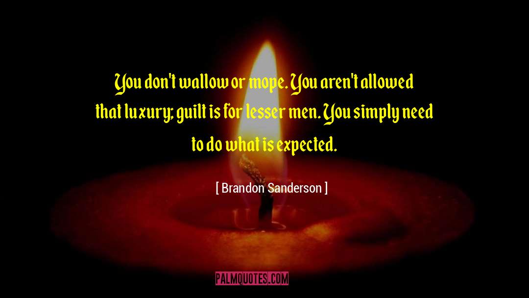Dont Wallow quotes by Brandon Sanderson
