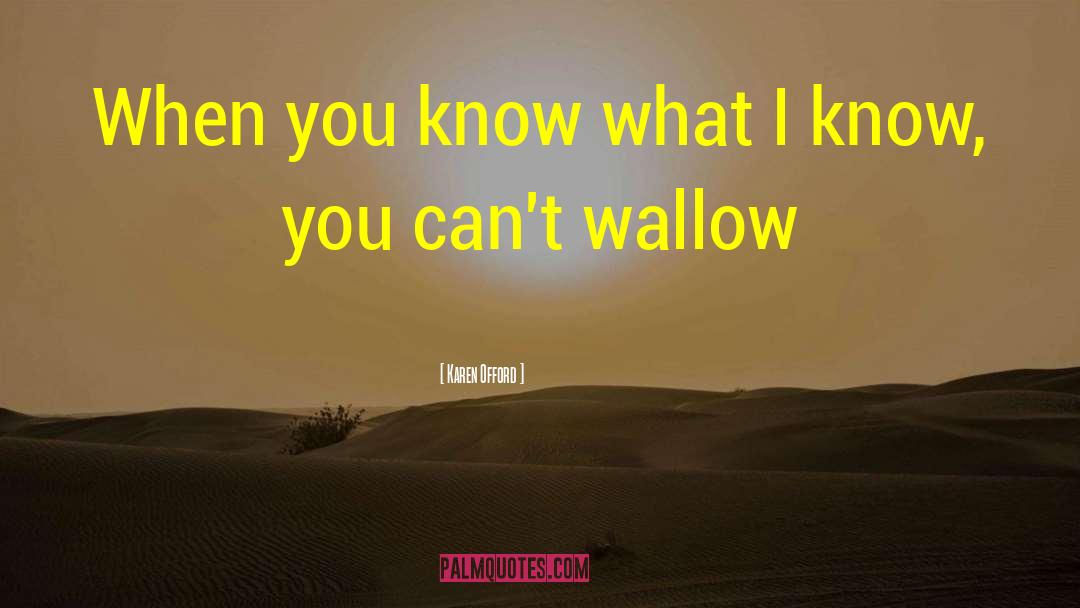 Dont Wallow quotes by Karen Offord