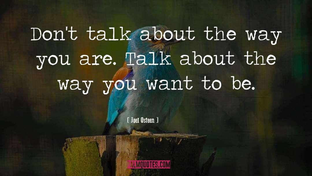 Dont Want To Talk To Me quotes by Joel Osteen