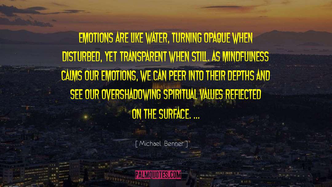 Dont Waste Calm Water quotes by Michael  Benner
