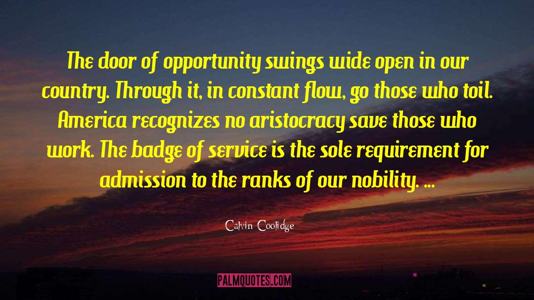 Door Of Opportunity quotes by Calvin Coolidge