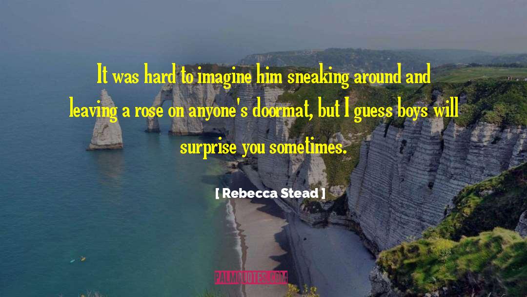 Doormat quotes by Rebecca Stead