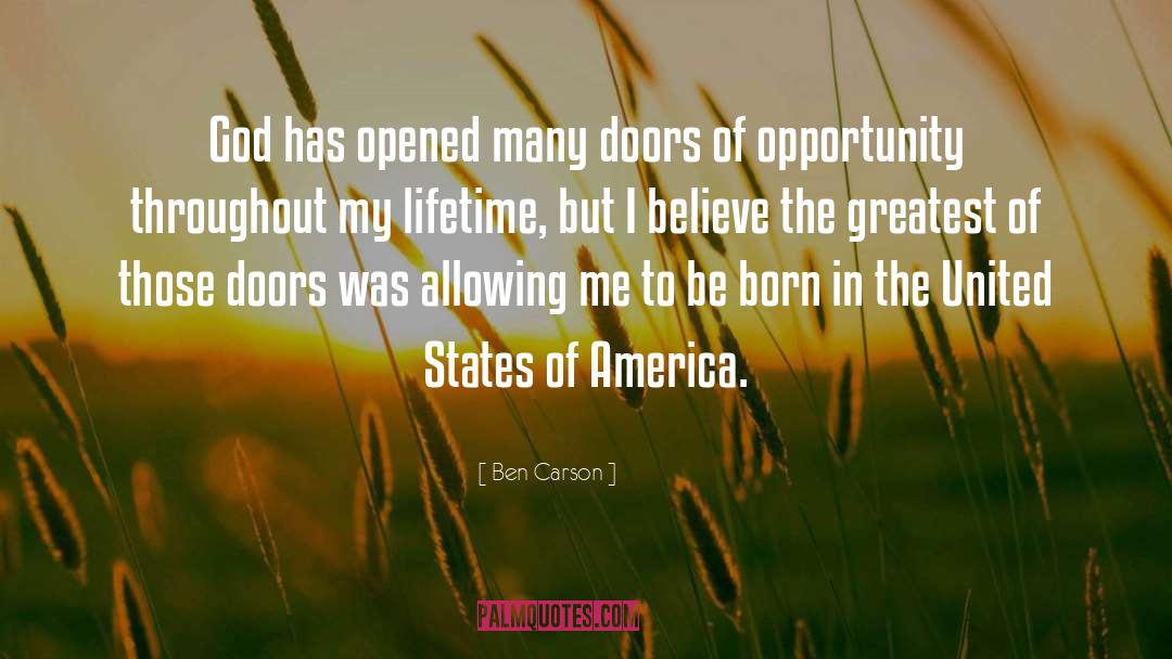 Doors Of Opportunity quotes by Ben Carson