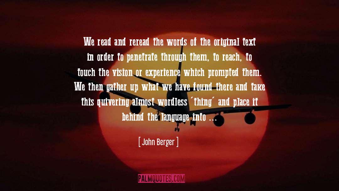 Double Vision quotes by John Berger