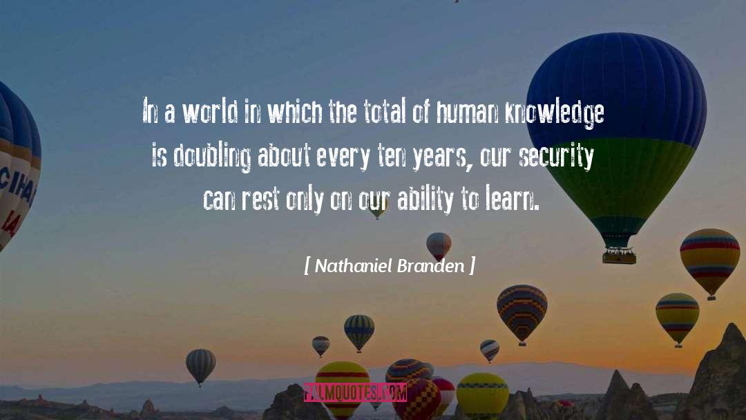 Doubling quotes by Nathaniel Branden