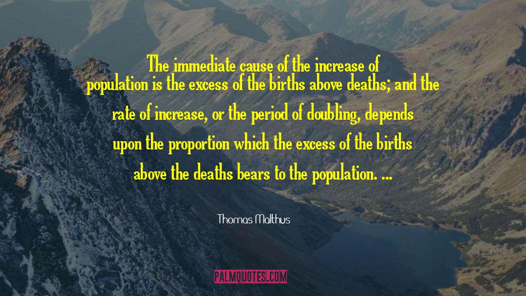 Doubling quotes by Thomas Malthus