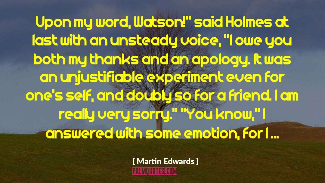 Doubly quotes by Martin Edwards