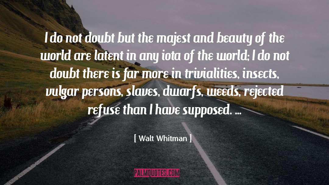 Doubt In Trust quotes by Walt Whitman