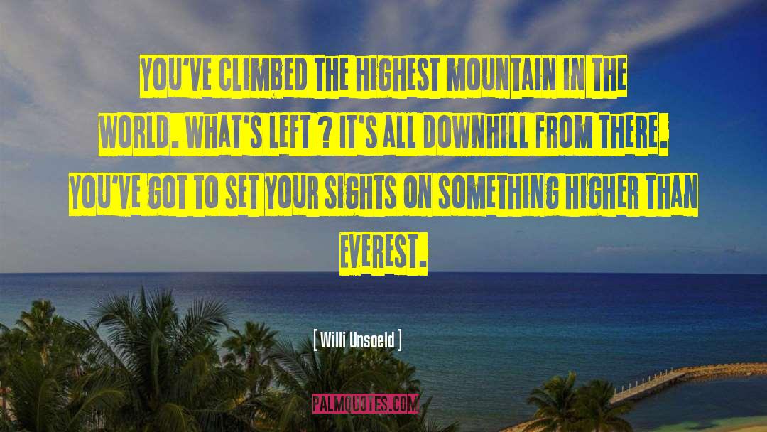 Downhill quotes by Willi Unsoeld