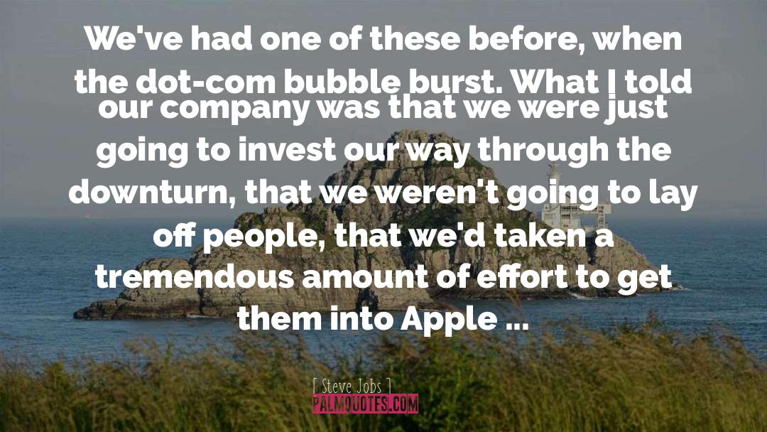 Downturn quotes by Steve Jobs