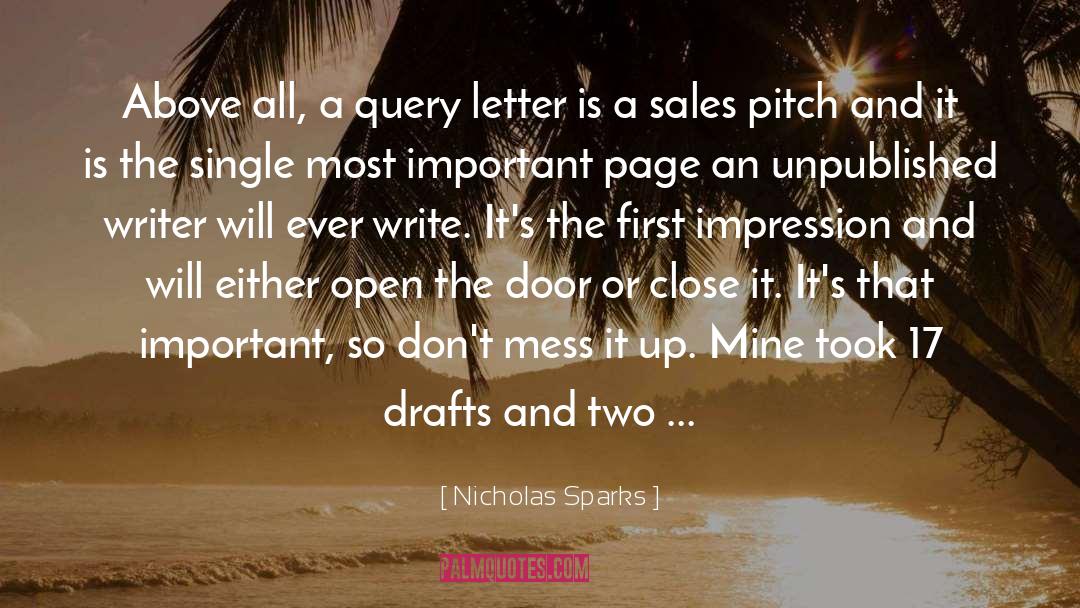 Drafts quotes by Nicholas Sparks