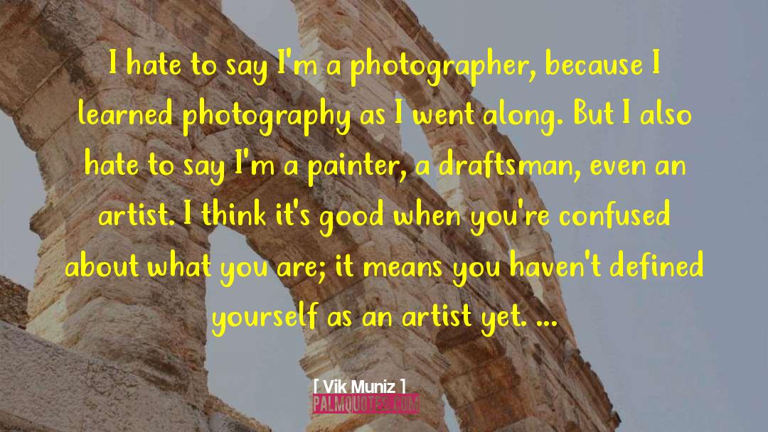 Draftsman quotes by Vik Muniz