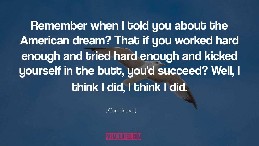 Dream Goals quotes by Curt Flood