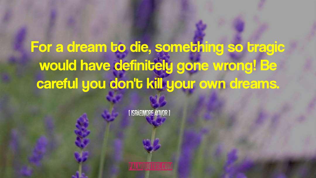 Dream Killer quotes by Israelmore Ayivor
