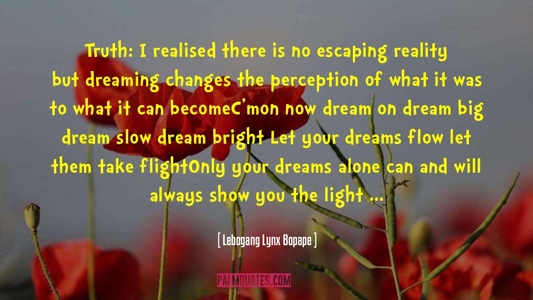 Dream On quotes by Lebogang Lynx Bopape