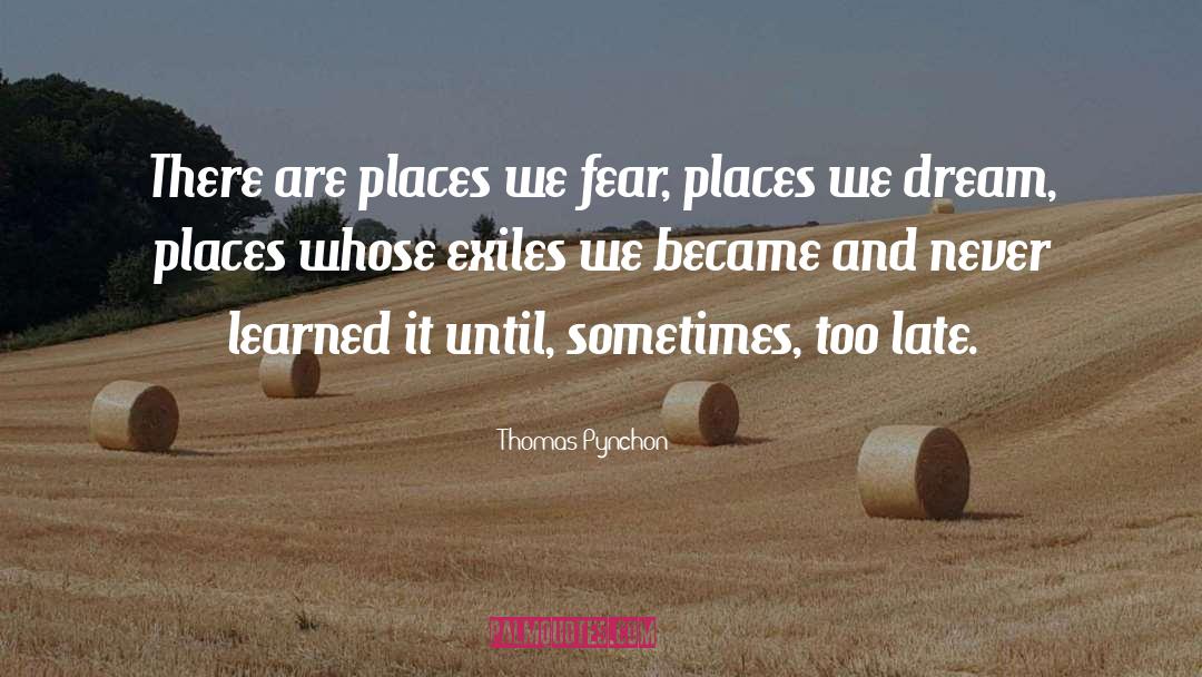 Dream Places quotes by Thomas Pynchon
