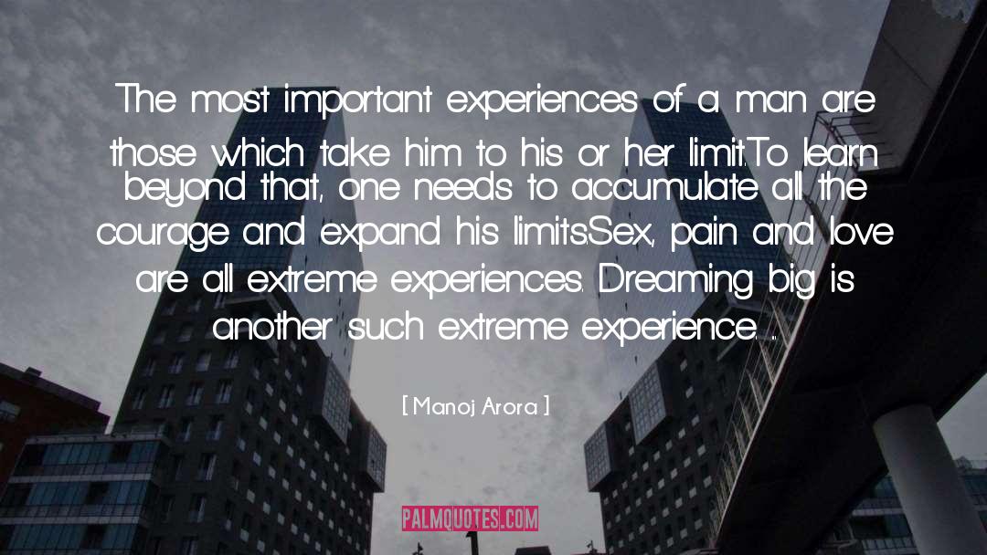 Dreaming Big And Goals quotes by Manoj Arora