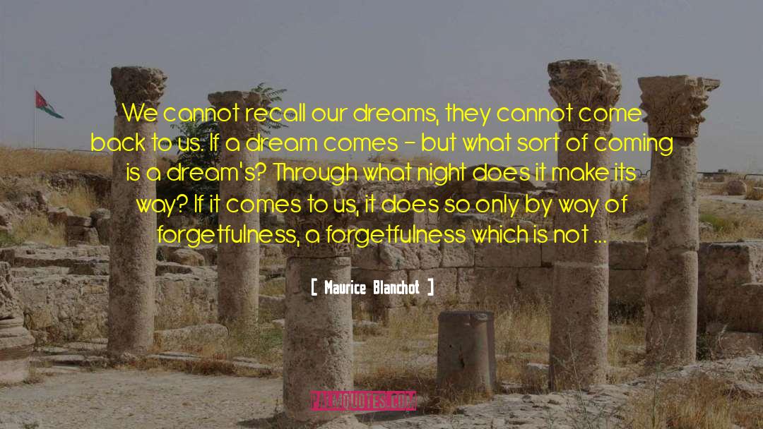 Dreaming Sophia quotes by Maurice Blanchot