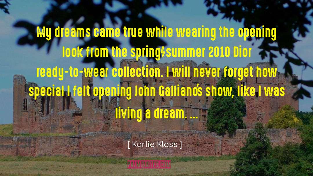 Dreams Came True quotes by Karlie Kloss