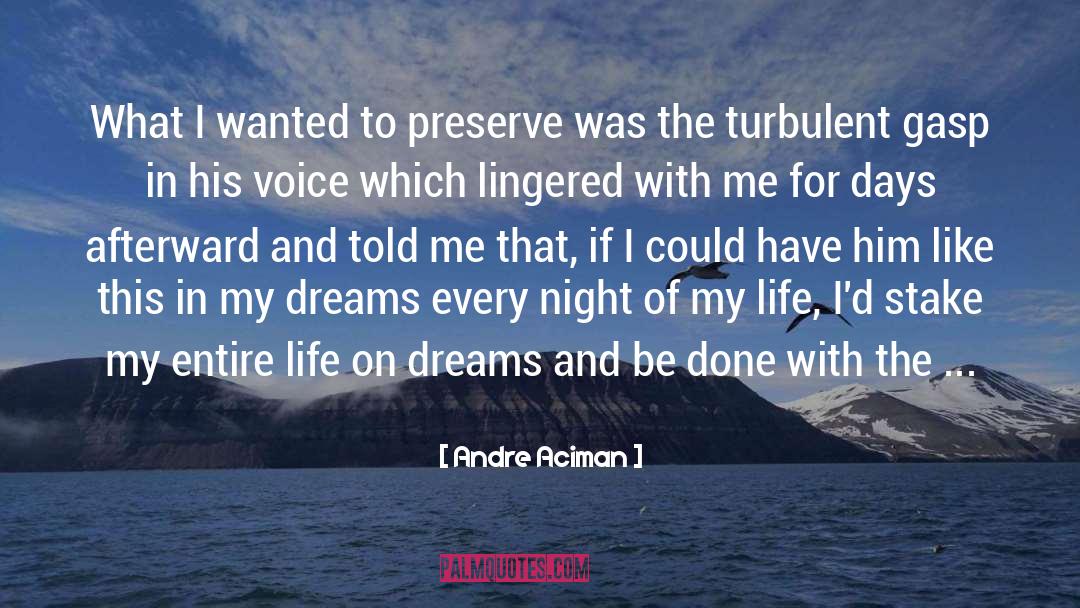 Dreams Love quotes by Andre Aciman