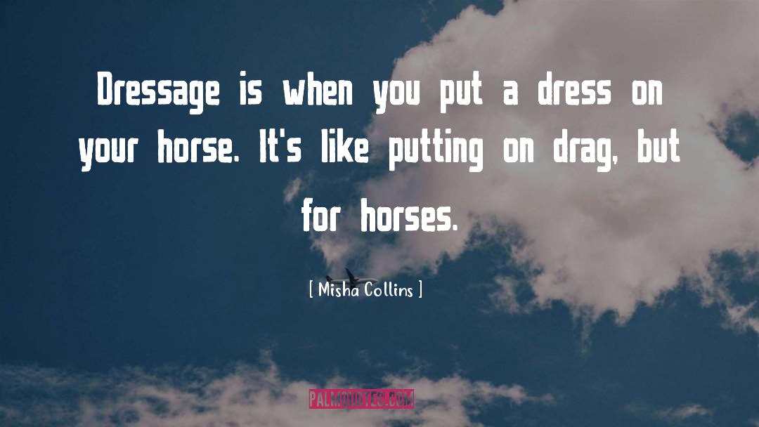 Dressage quotes by Misha Collins