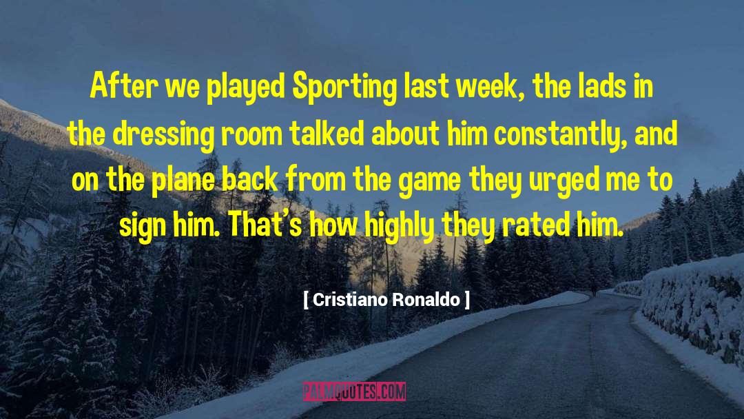 Dressing Room quotes by Cristiano Ronaldo