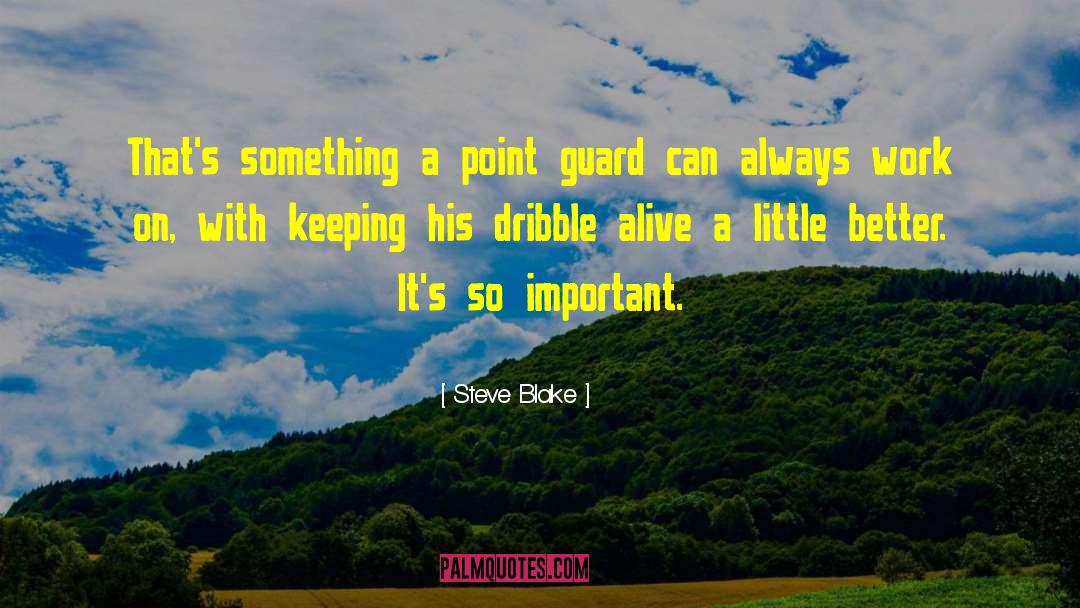Dribble quotes by Steve Blake