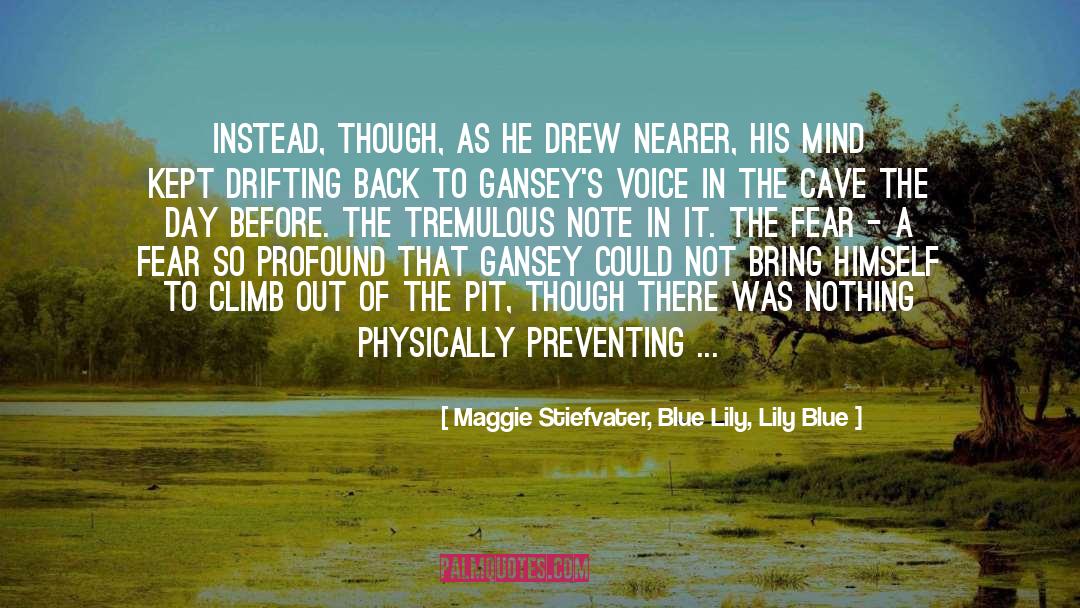 Drifting Back quotes by Maggie Stiefvater, Blue Lily, Lily Blue