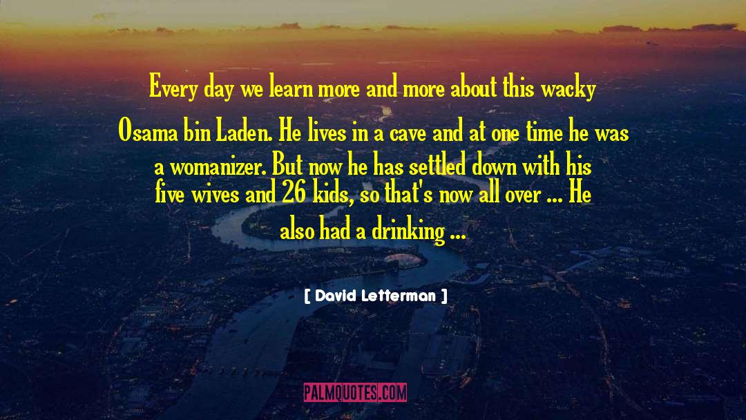 Drinking Problem quotes by David Letterman