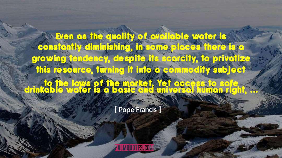 Drinking Water And Sanitation quotes by Pope Francis