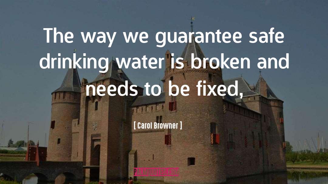 Drinking Water quotes by Carol Browner