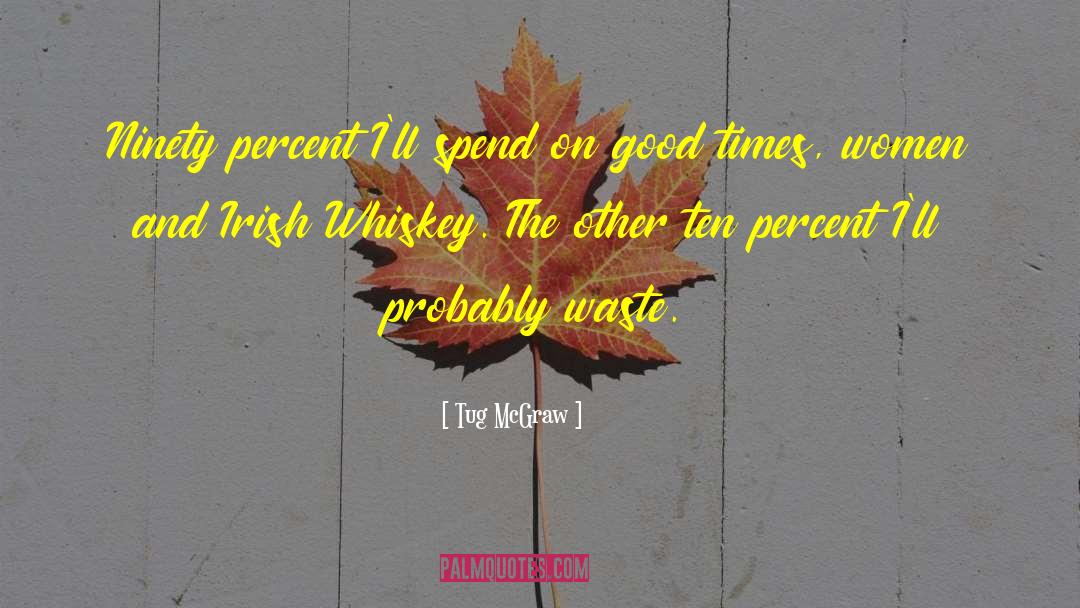 Drinking Whiskey quotes by Tug McGraw