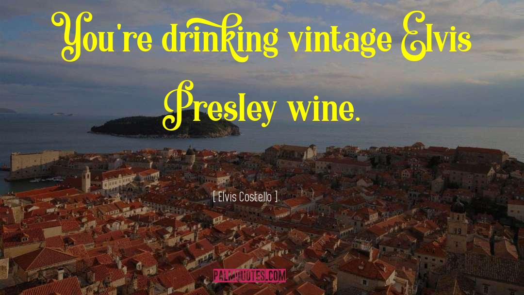 Drinking Wine quotes by Elvis Costello