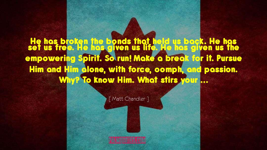 Drive And Passion quotes by Matt Chandler