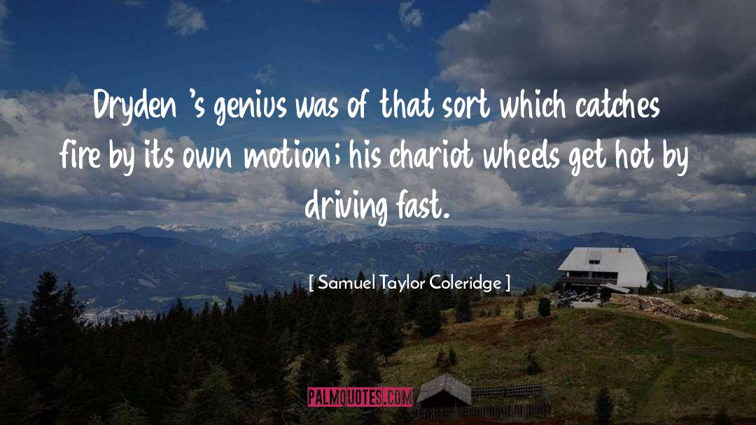 Driving Fast quotes by Samuel Taylor Coleridge