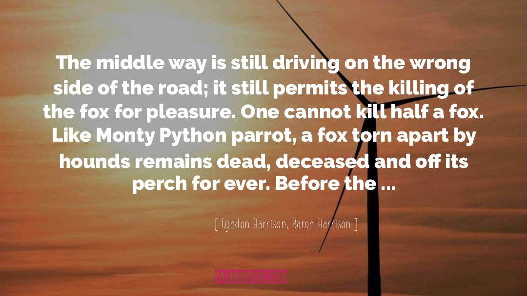 Driving On quotes by Lyndon Harrison, Baron Harrison