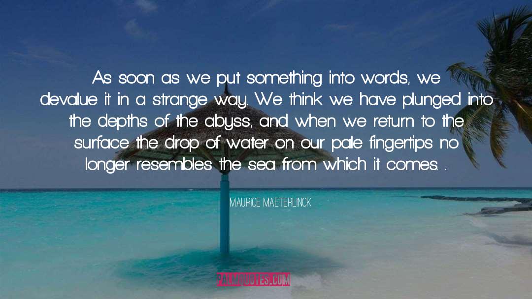 Drop Of Water quotes by Maurice Maeterlinck